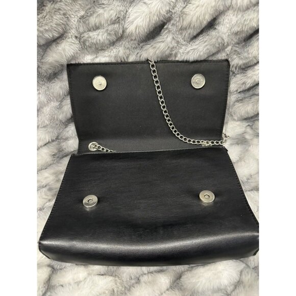 BADGLEY MISCHKA Black Vegan Leather Letter Bag With Tassel - Picture 2 of 10